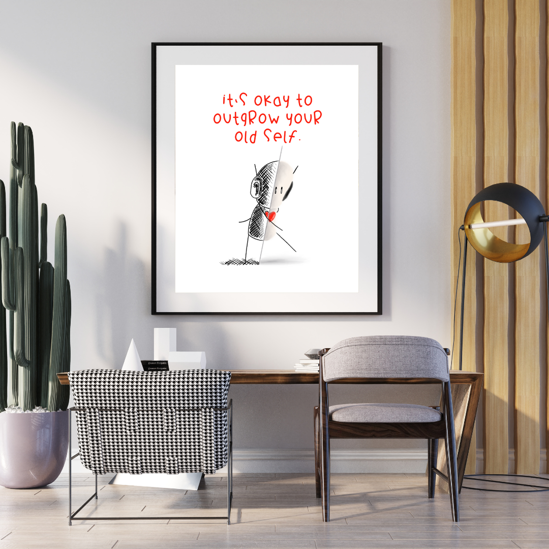 Outgrow Art Print 12" x 16" | Tarc The Robot