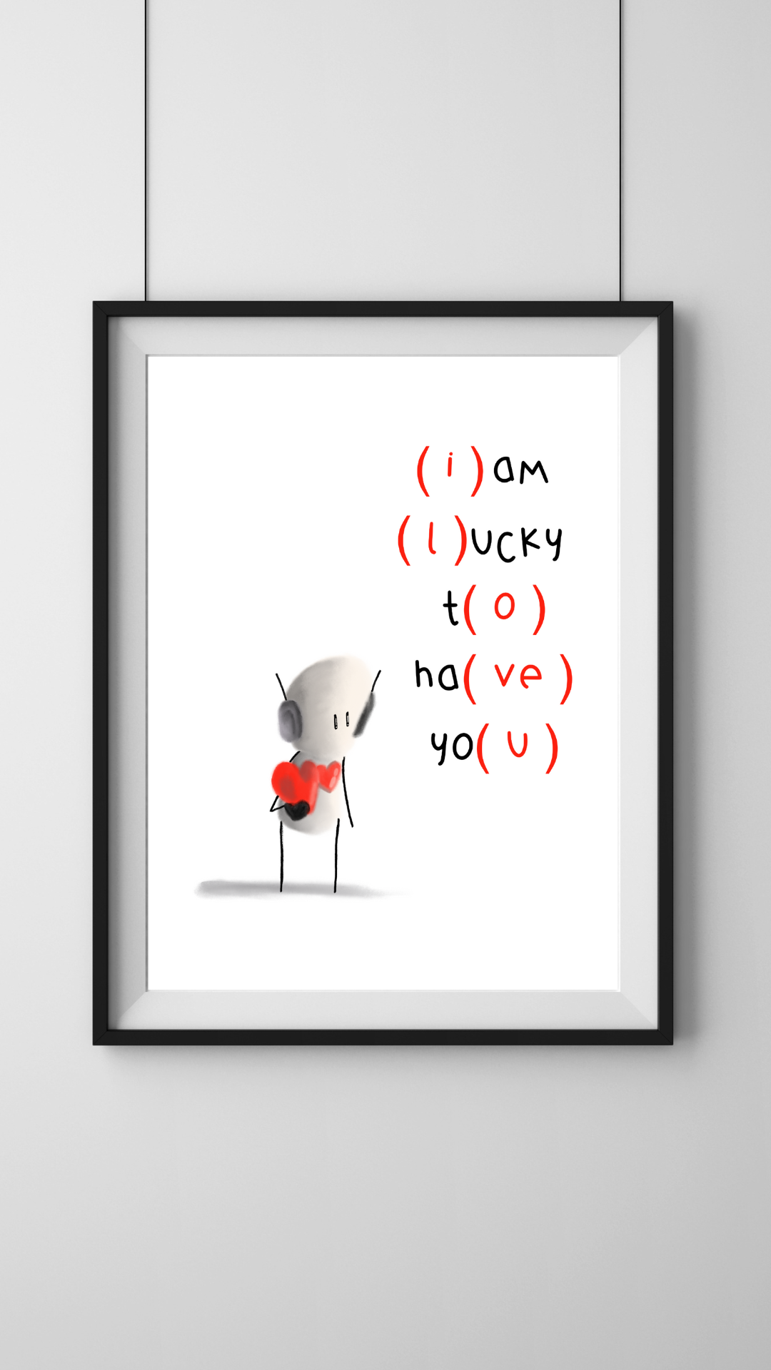 'Within Words' Art Print | 12" x 16" | Tarc The Robot