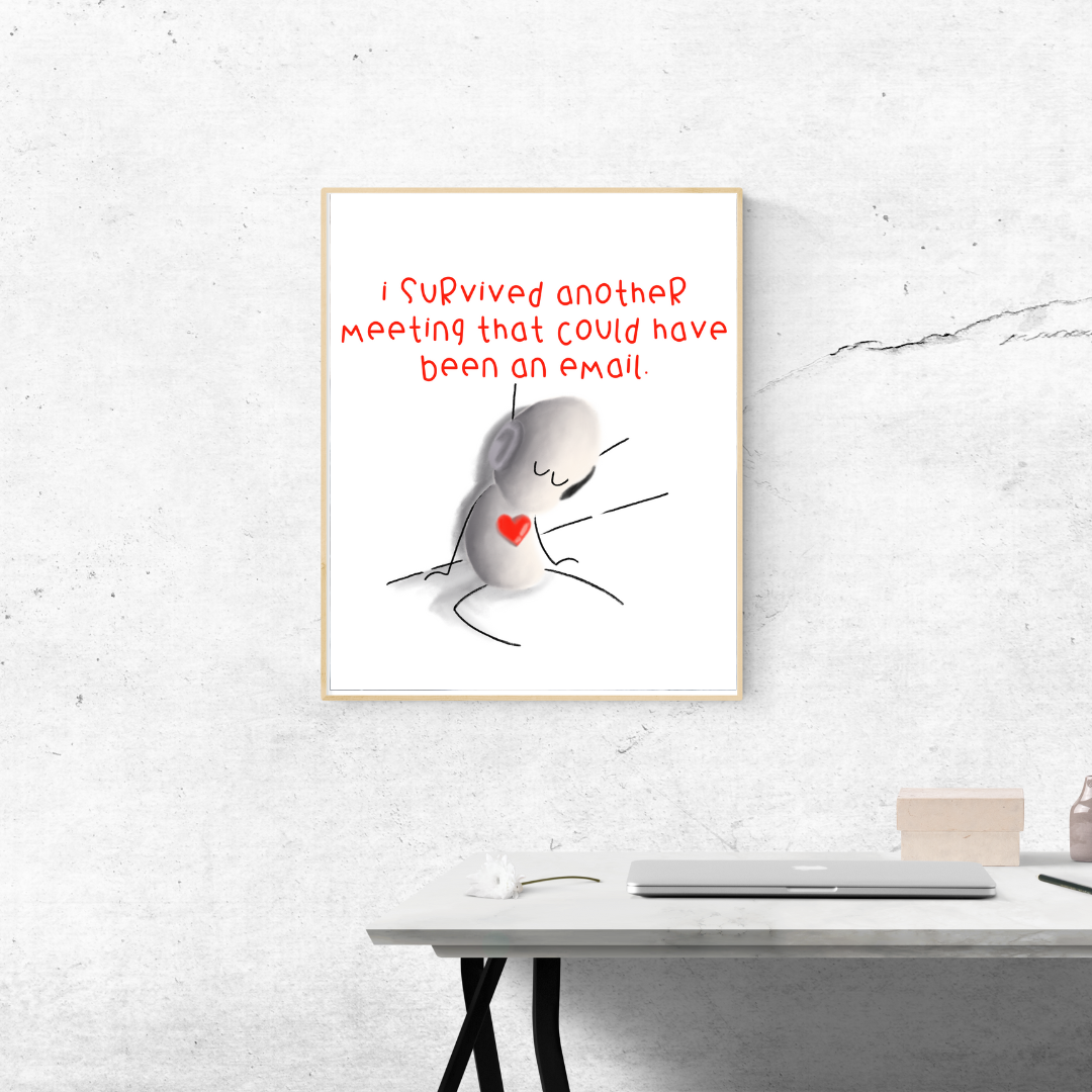 'Phew' Art Print - Premium Wall Art Print | Tarc The Robot