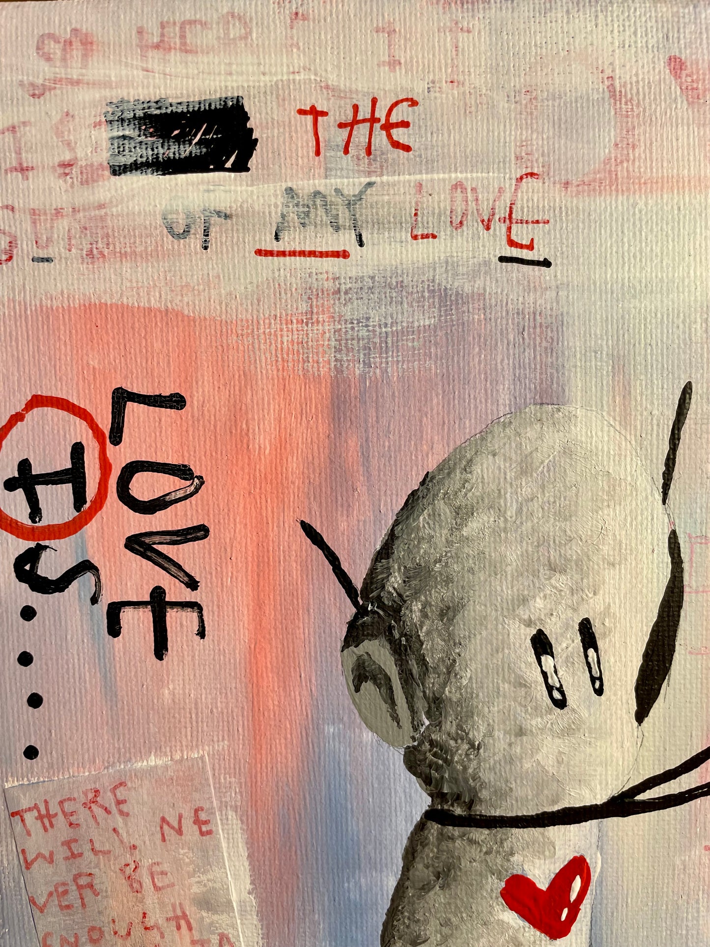 'Lover Giver' Original Canvas Art 11" x 13" - Tarc The Robot