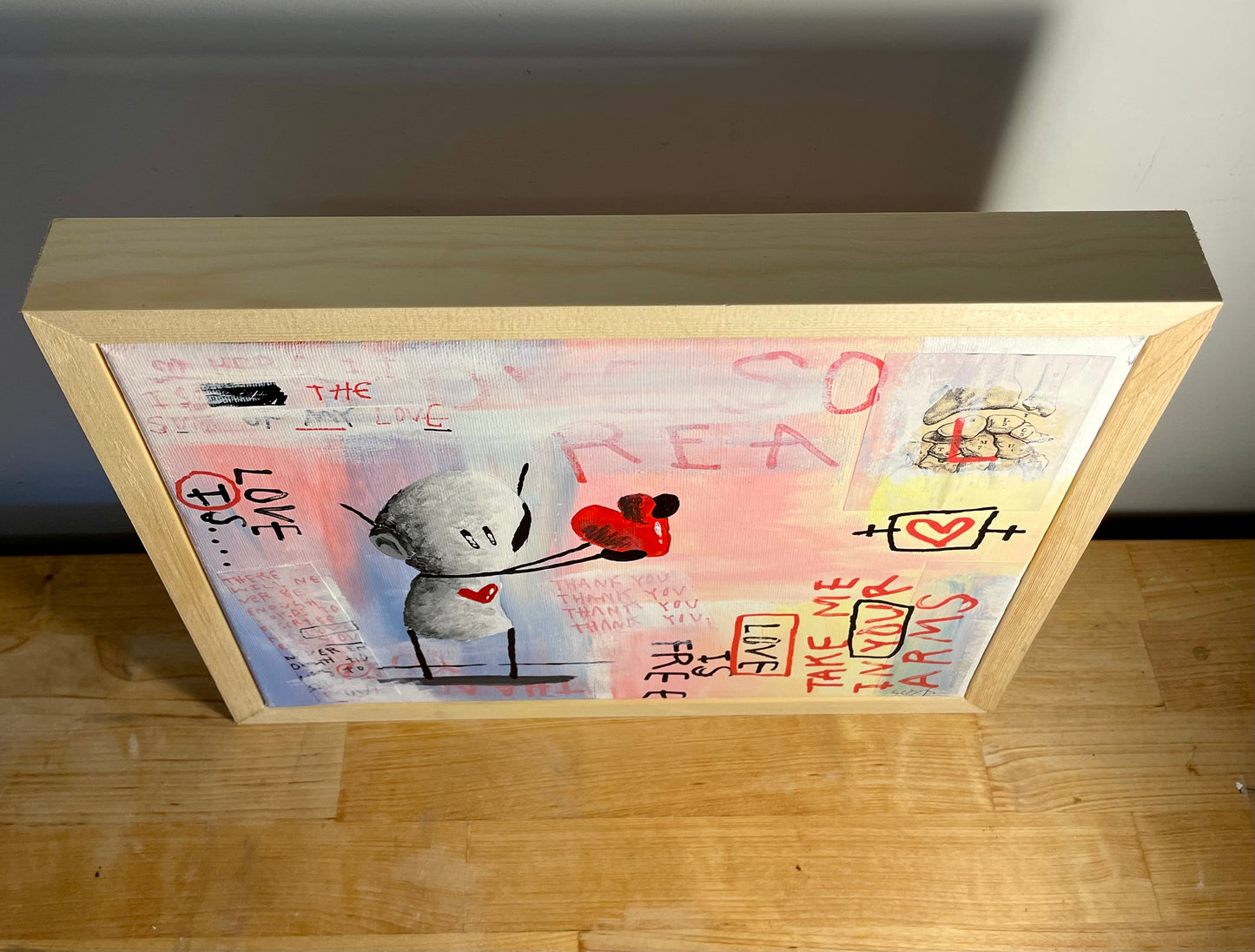 'Lover Giver' Original Canvas Art 11" x 13" - Tarc The Robot