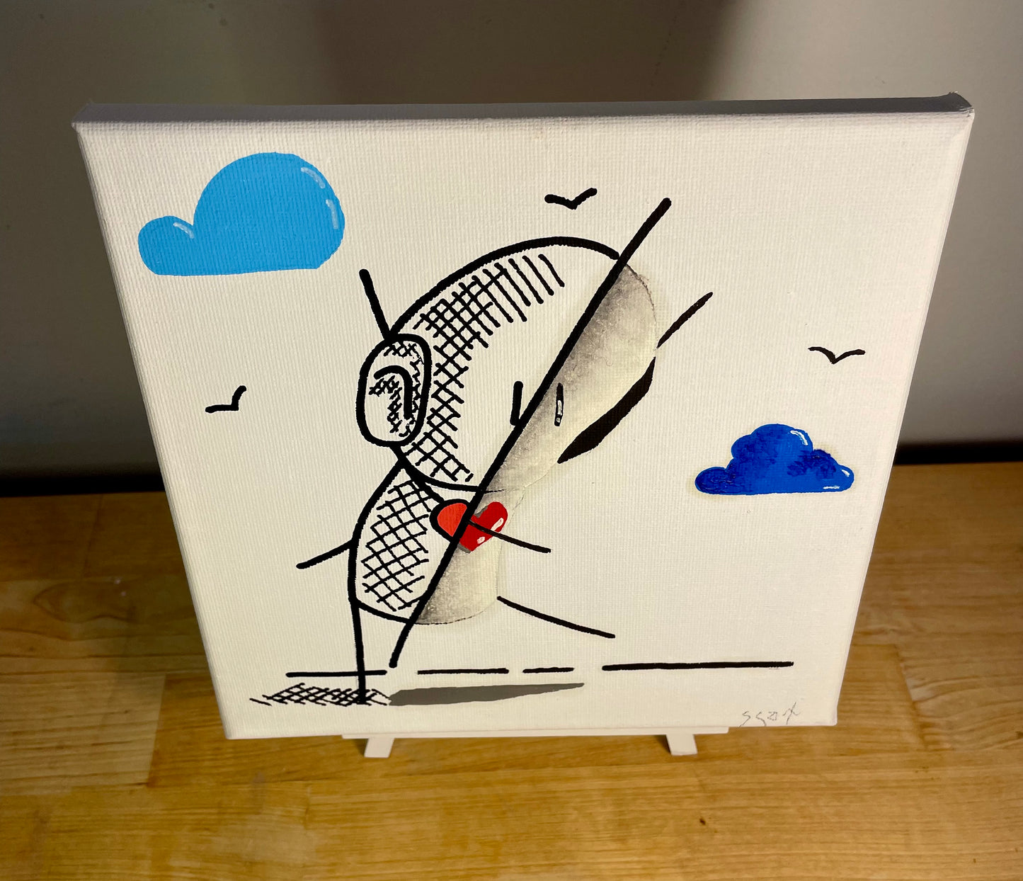 It's Okay To Outgrow - 8" x 8" Canvas Art | Tarc The Robot
