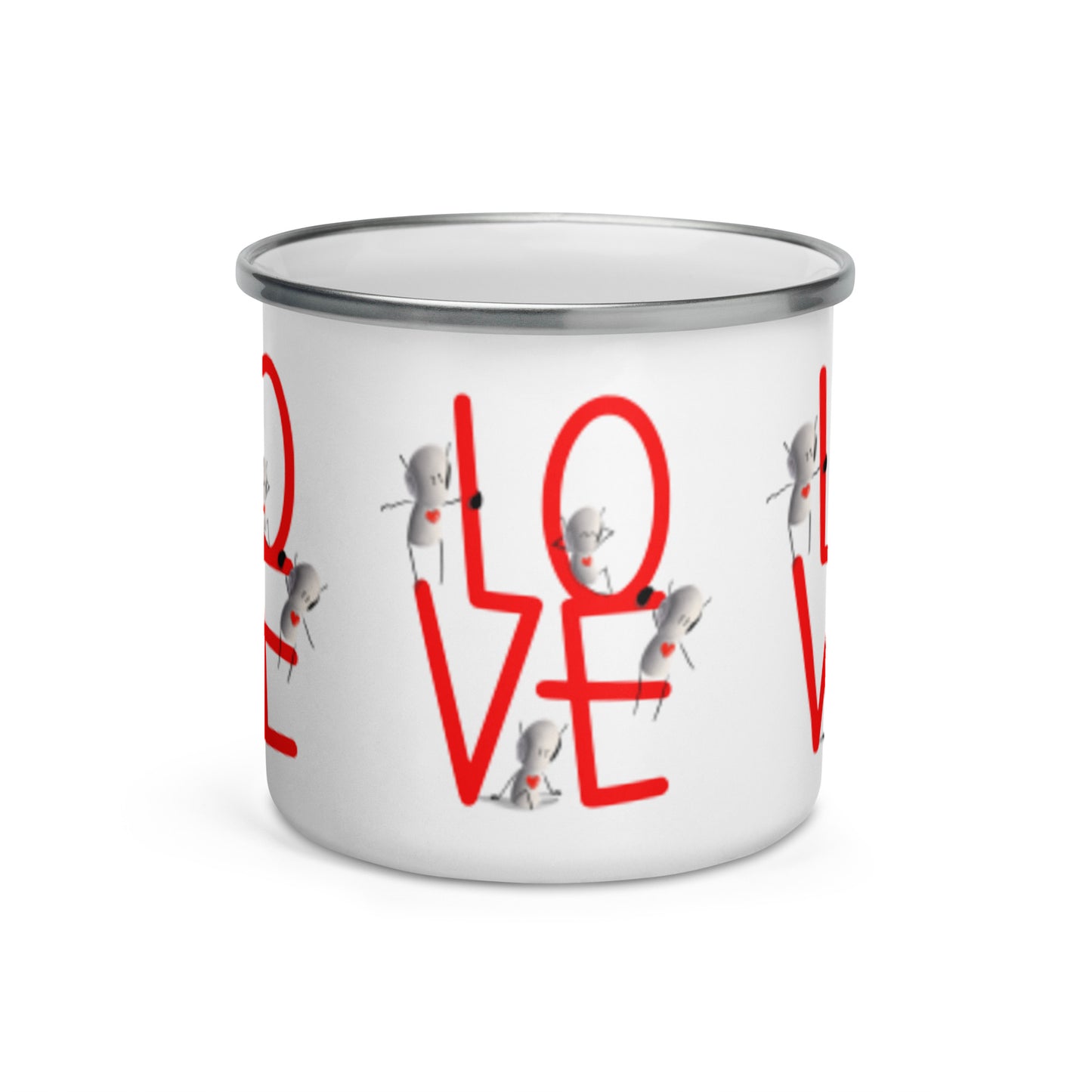 LOVE' Enamel Mug - Ceramic Mug | Tarc The Robot