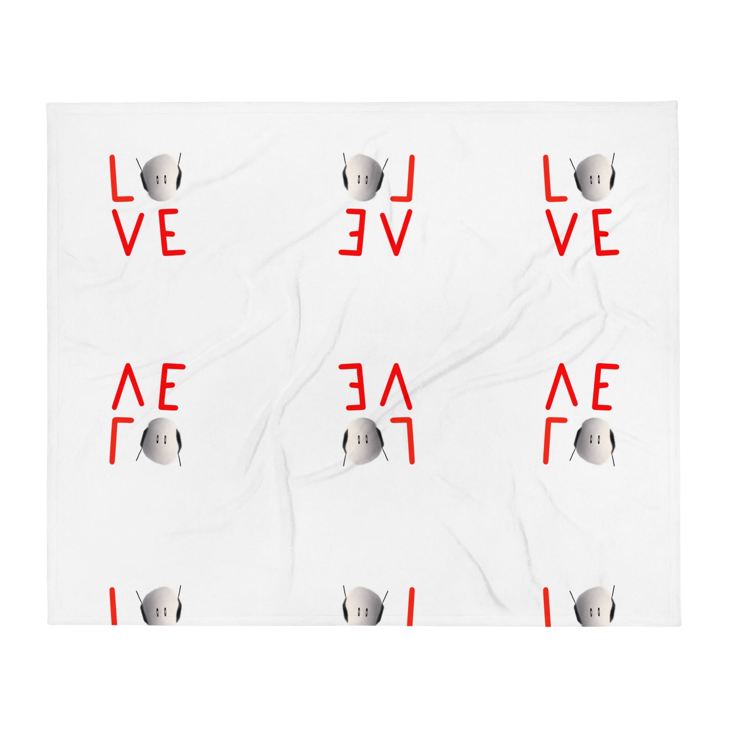 Cozy 'LOVE' Throw Blanket 50" x 60" | Tarc The Robot