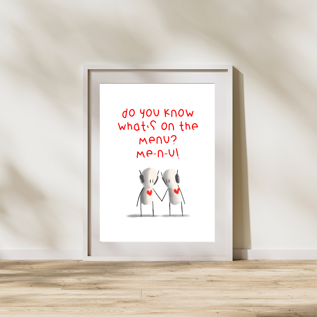Menu Art Print 12" x 16 - Expert Wall Art | Tarc The Robot