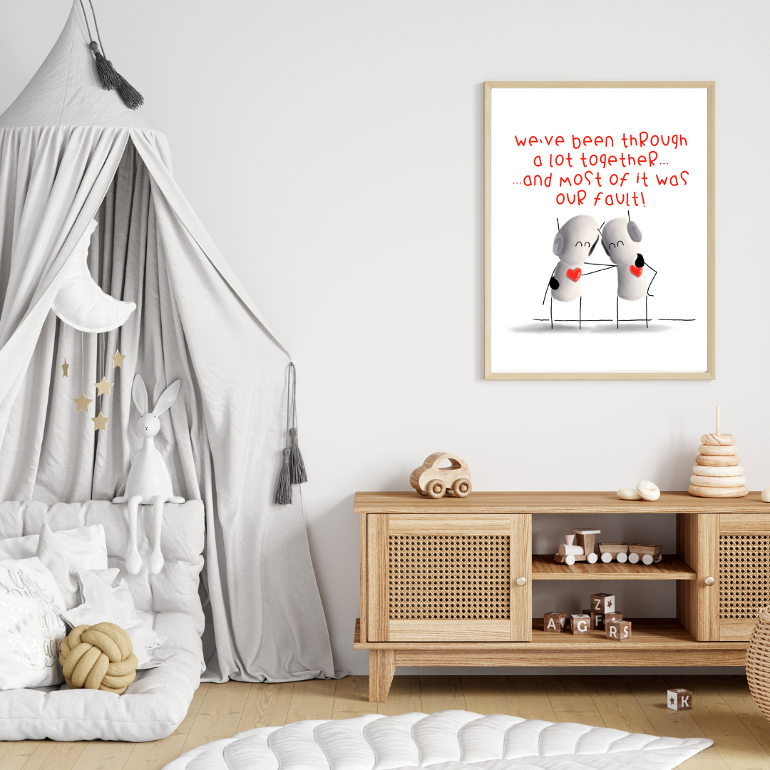 Our Fault" Art Print 12" x 16" - Wall Print | Tarc The Robot