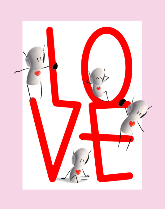 'LOVE' Art Print 12" x 16"