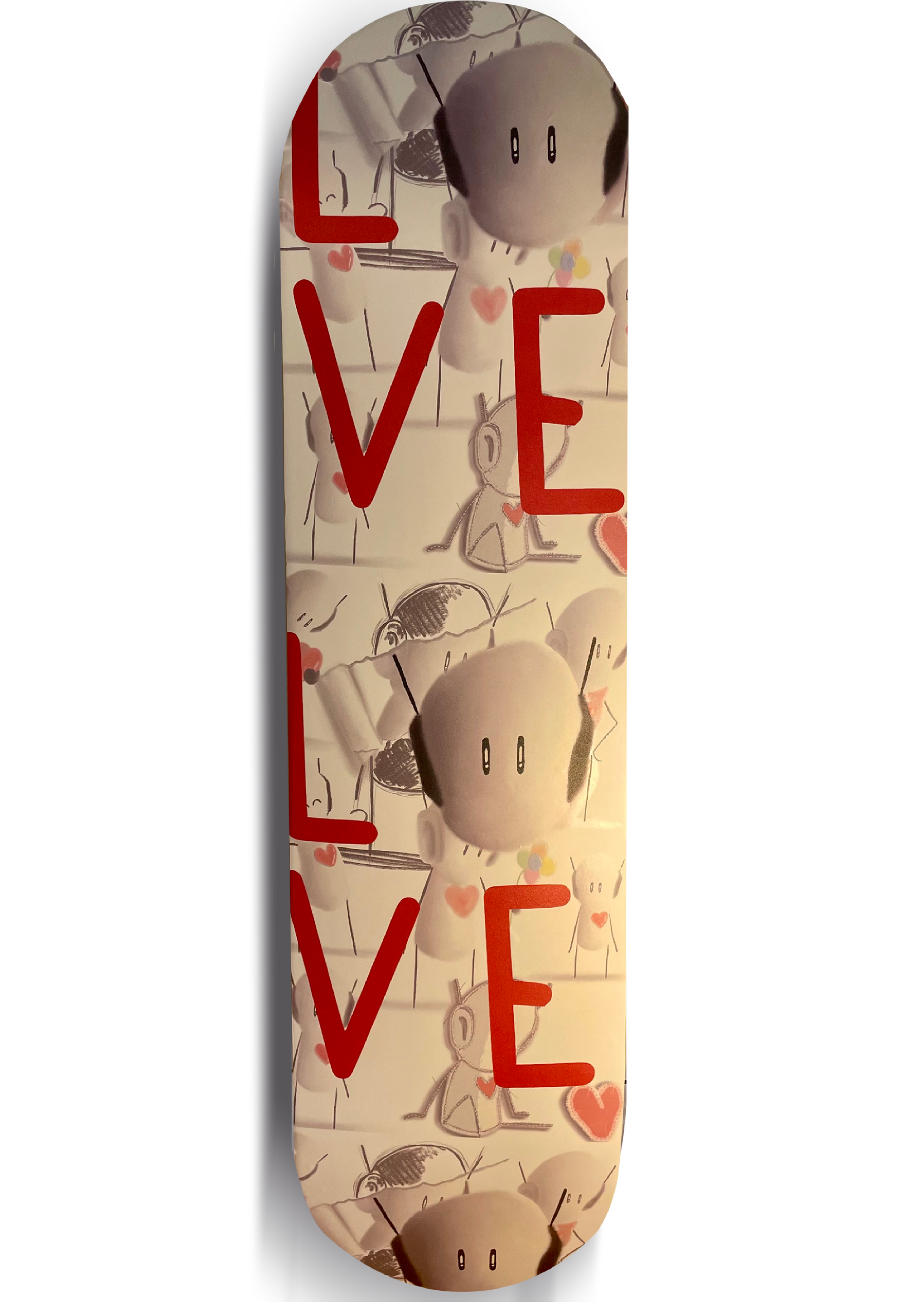 'Love' Prototype Skateboard Deck 7.87" - Tarc The Robot
