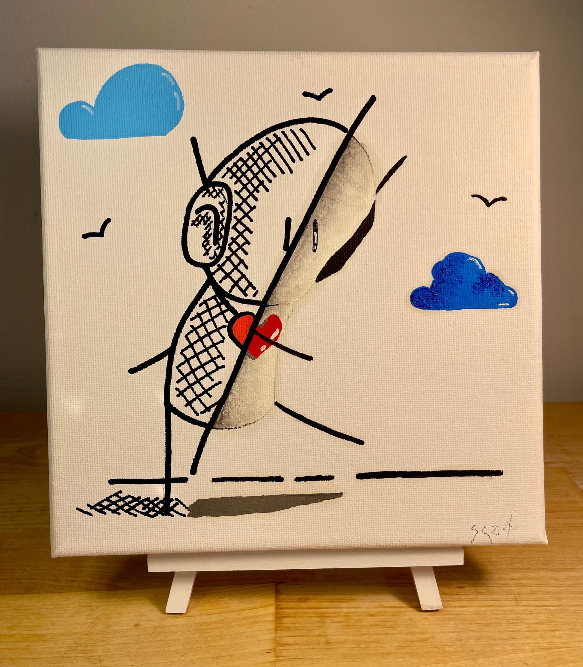 It's Okay To Outgrow - 8" x 8" Canvas Art | Tarc The Robot