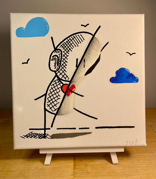 It's Okay To Outgrow - 8" x 8" Canvas Art | Tarc The Robot