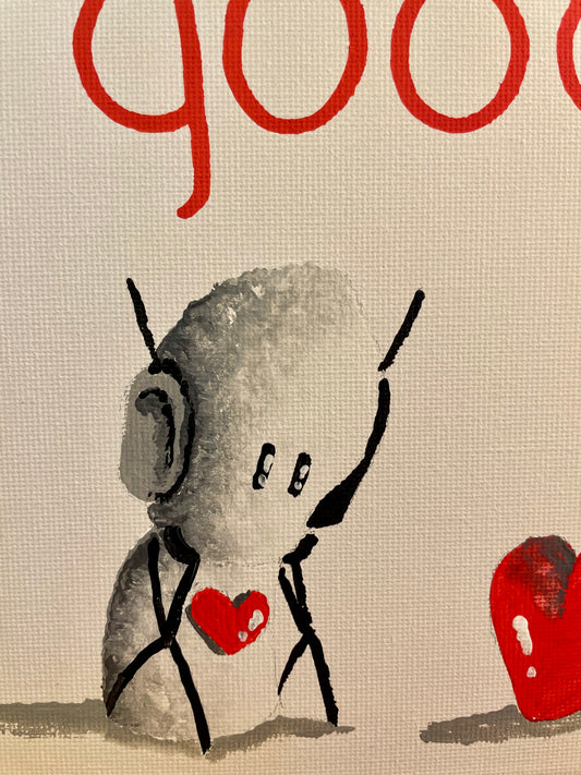 'Be The Good' Original Canvas Art 11" x 13" - Tarc The Robot