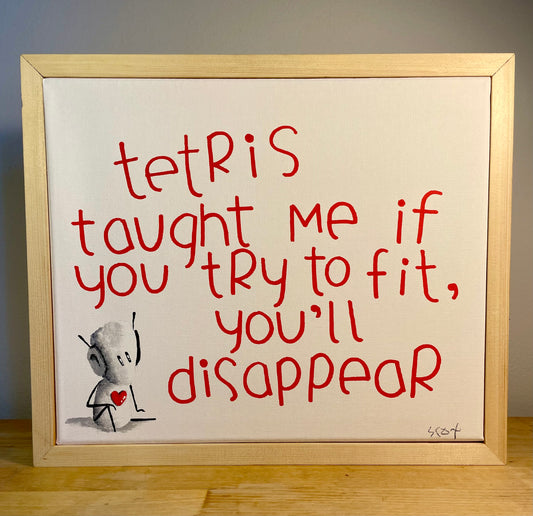 'Tetris' Original Canvas Art 11" x 13" - Tarc The Robot