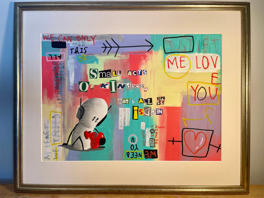 Small Acts Original Framed Art 20" x 17"