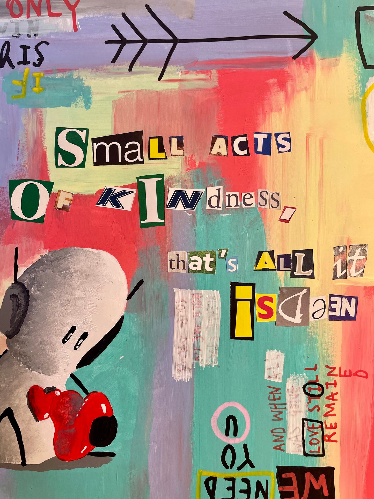 Small Acts Original Framed Art 20" x 17"