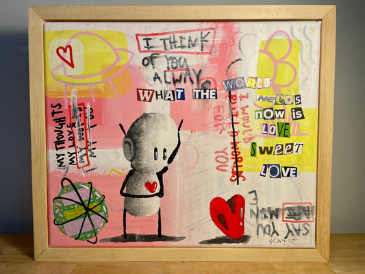 In This World Original Canvas Art 11" x 13"