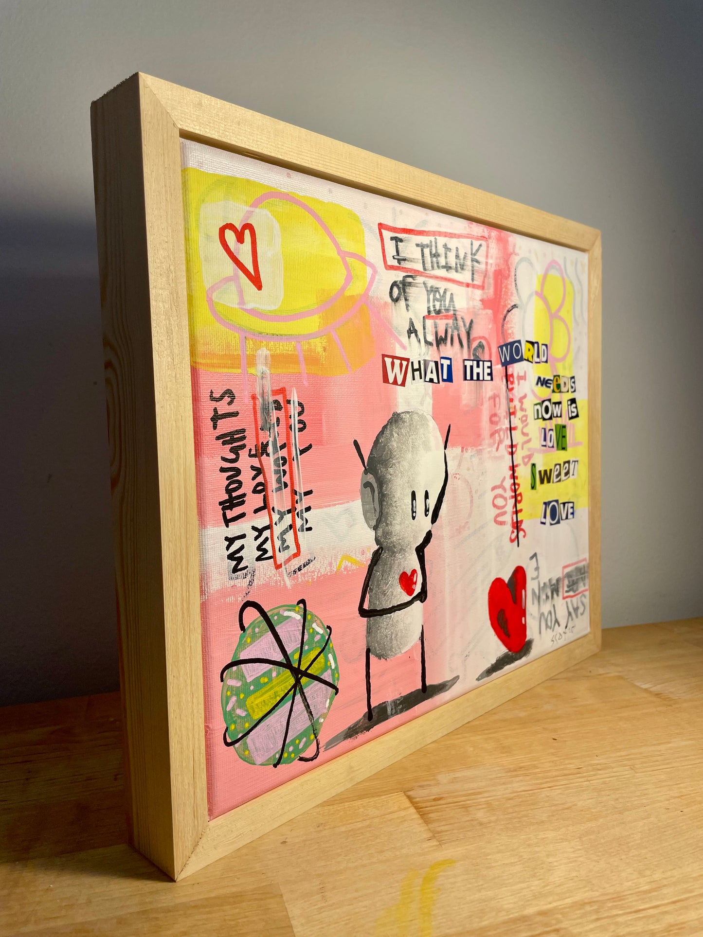 In This World Original Canvas Art 11" x 13"