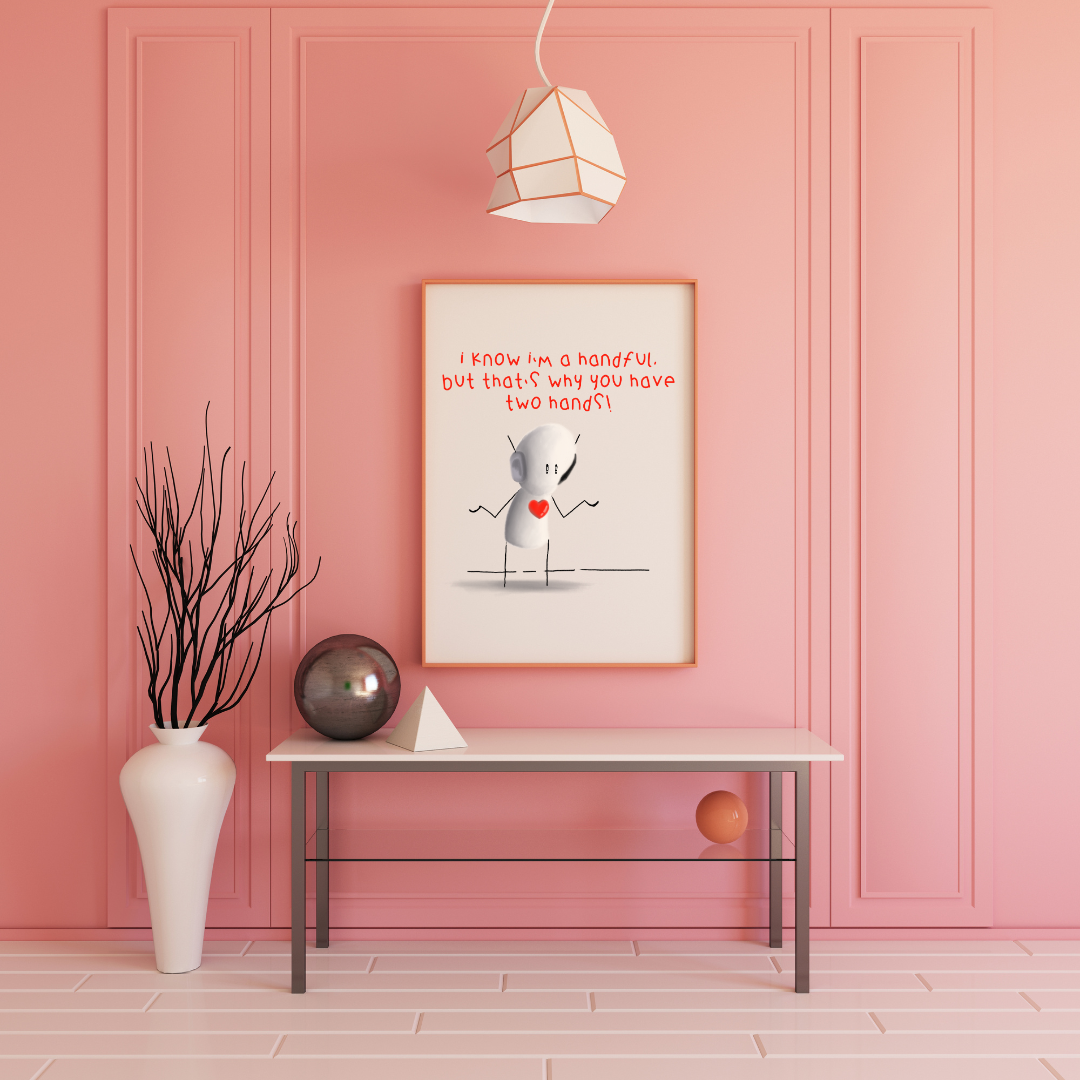 Handful' Art Print 12" x 16" | Tarc The Robot