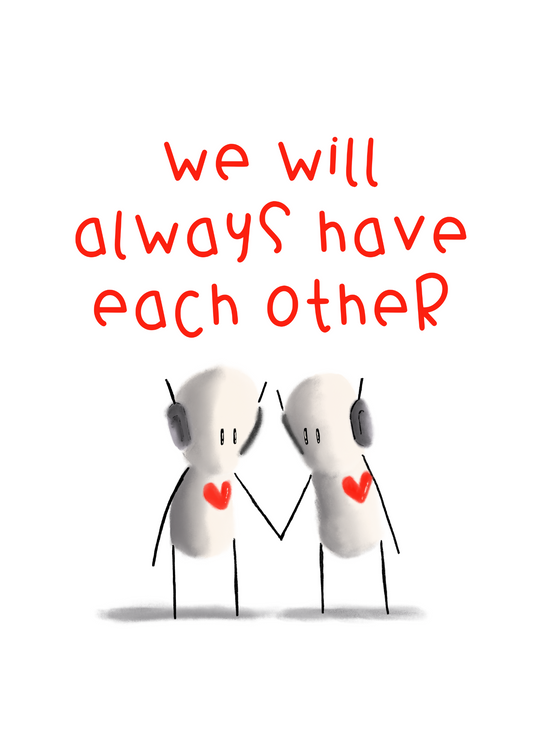 'Each Other' Art Print (12" x 16") | Tarc The Robot