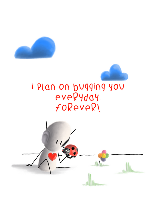 "Bugging You" Art Print 12" x 16" | Tarc The Robot