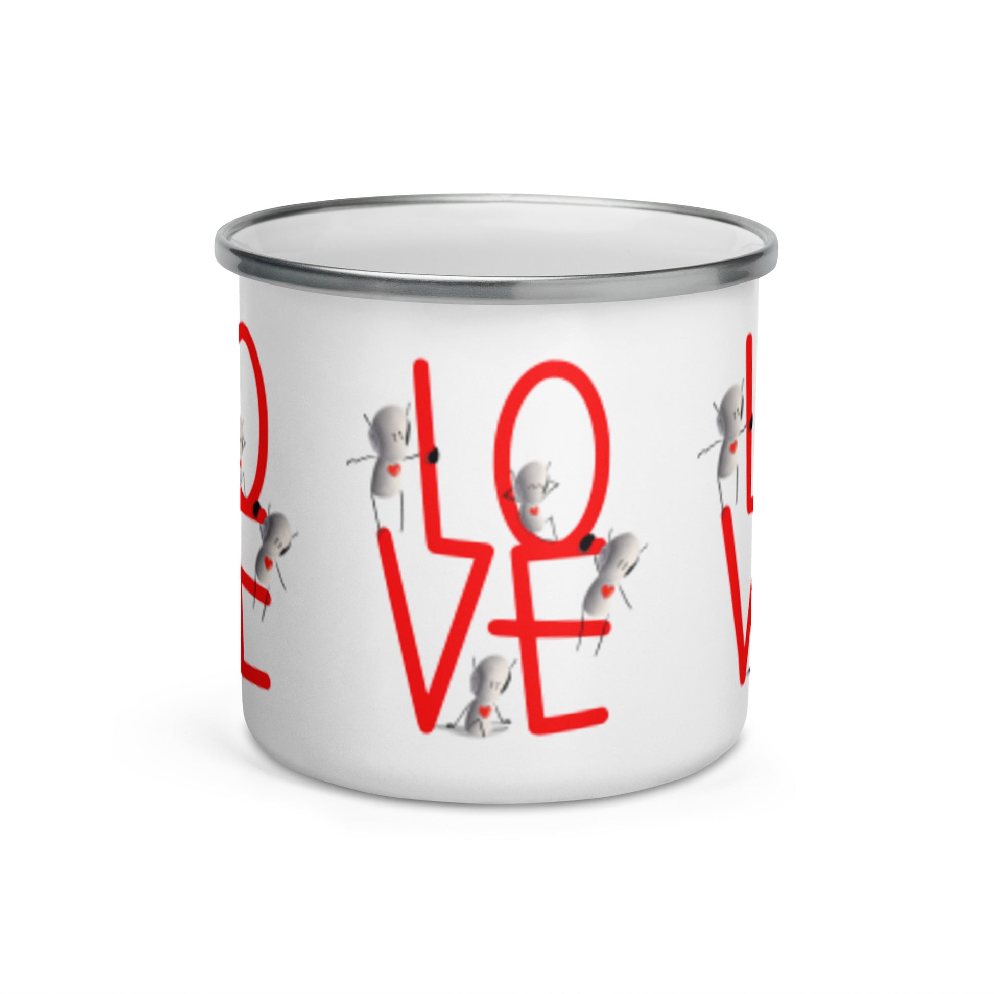 LOVE' Enamel Mug - Ceramic Mug | Tarc The Robot